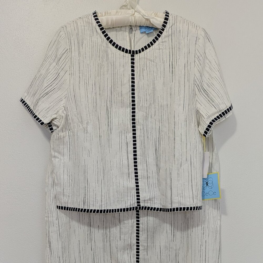 CeCe 2 Piece Linen Top and Skirt - NWT